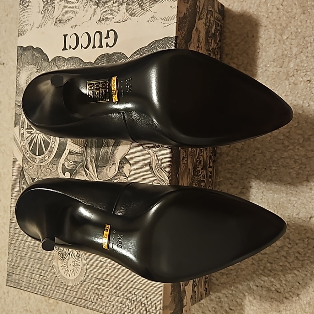🛑GUCCI Malaga Kid Leather Pump - Picture 6 of 8
